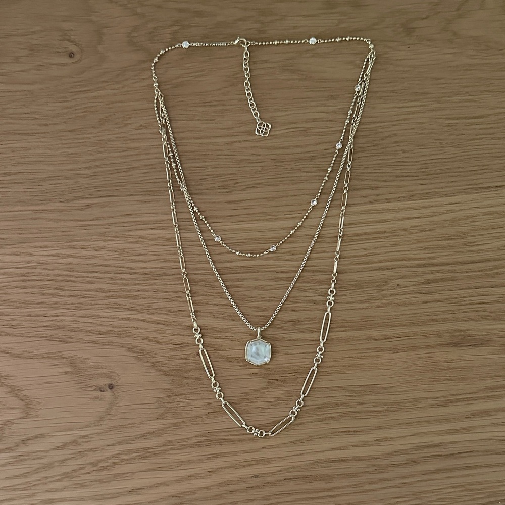 Kendra Scott Davis Triple Strand Necklace NWOT
